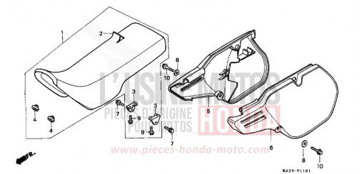SEAT/SIDE COVER (2) CR125RF de 1985